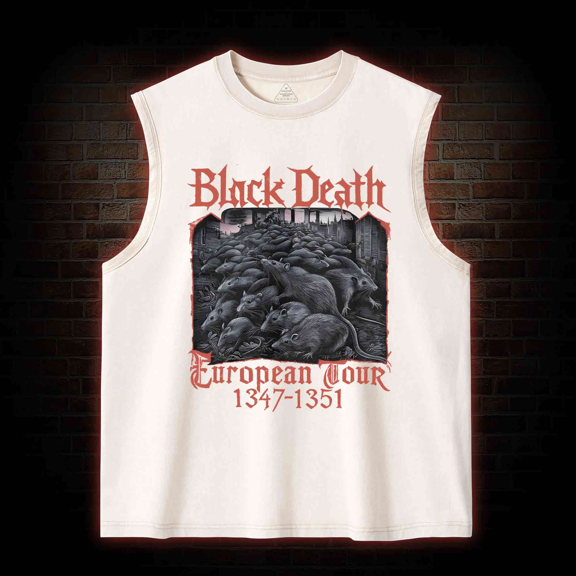Vintage Black Death European Tour Washed Tank Top
