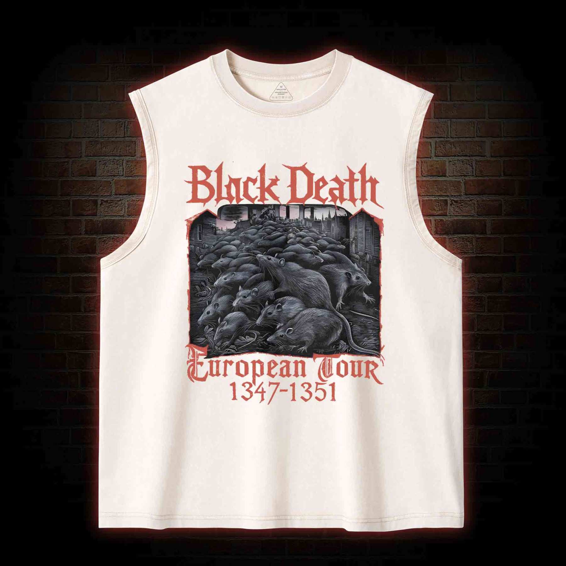 Vintage Black Death European Tour Washed Tank Top