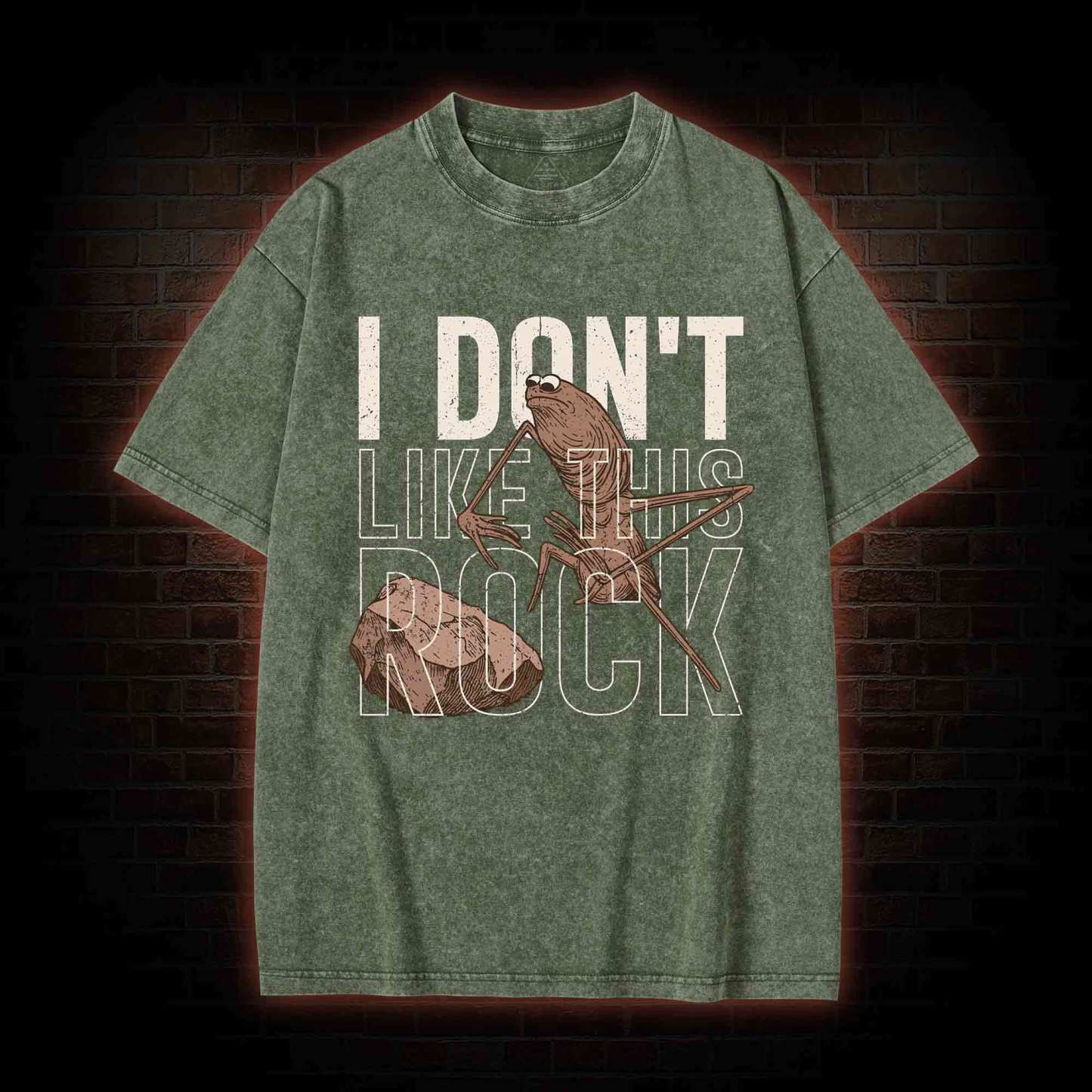 I Don't Like This Rock Meme Washed T-shirt