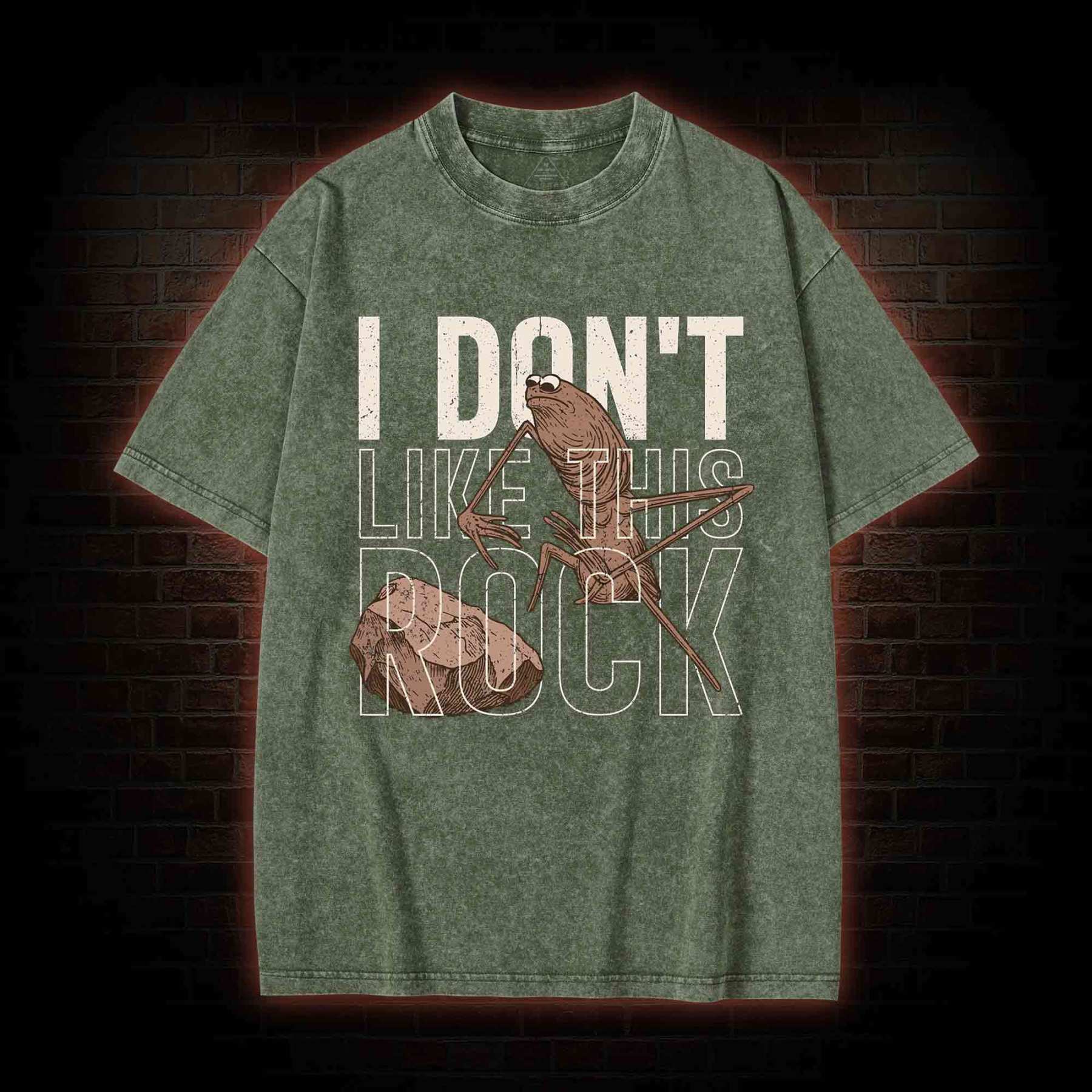 I Don't Like This Rock Meme Washed T-shirt