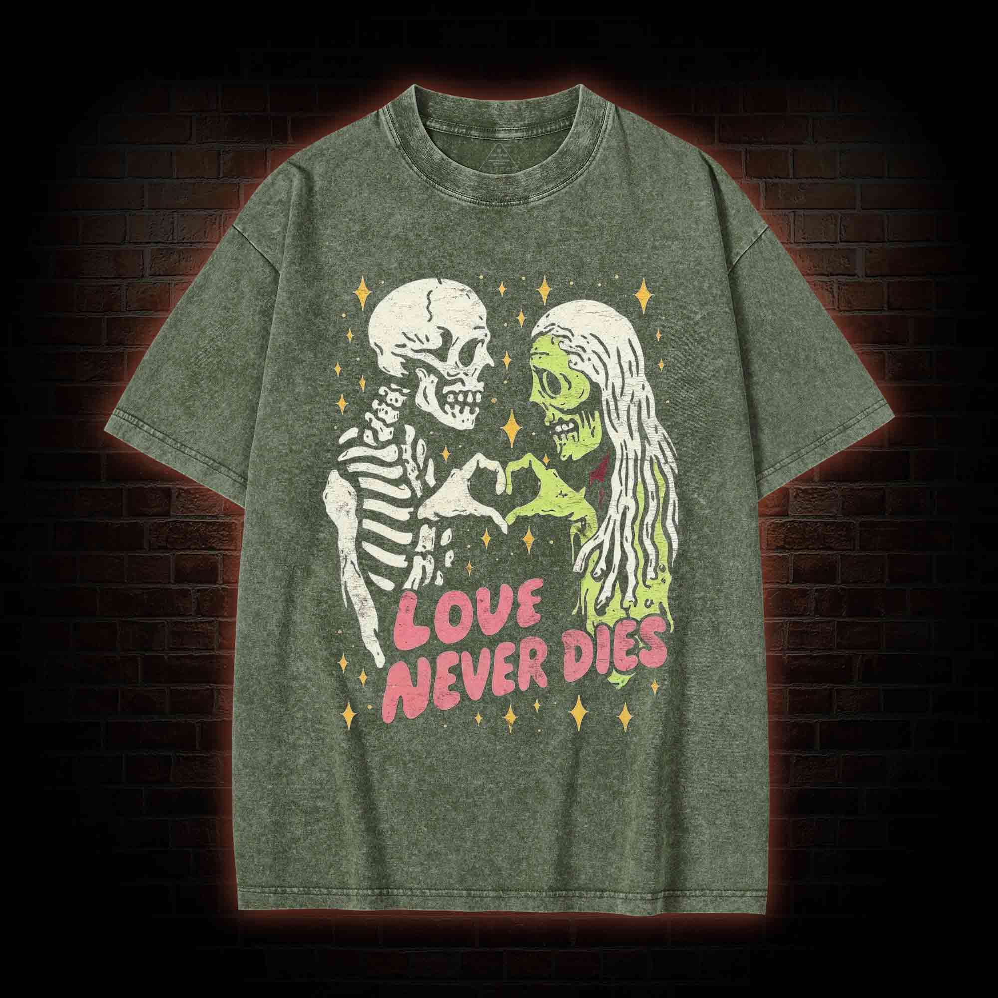 Love Never Dies Washed T-shirt