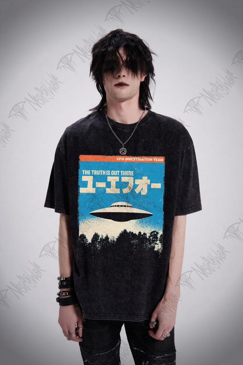 UFO Investigation Team Washed T-shirt
