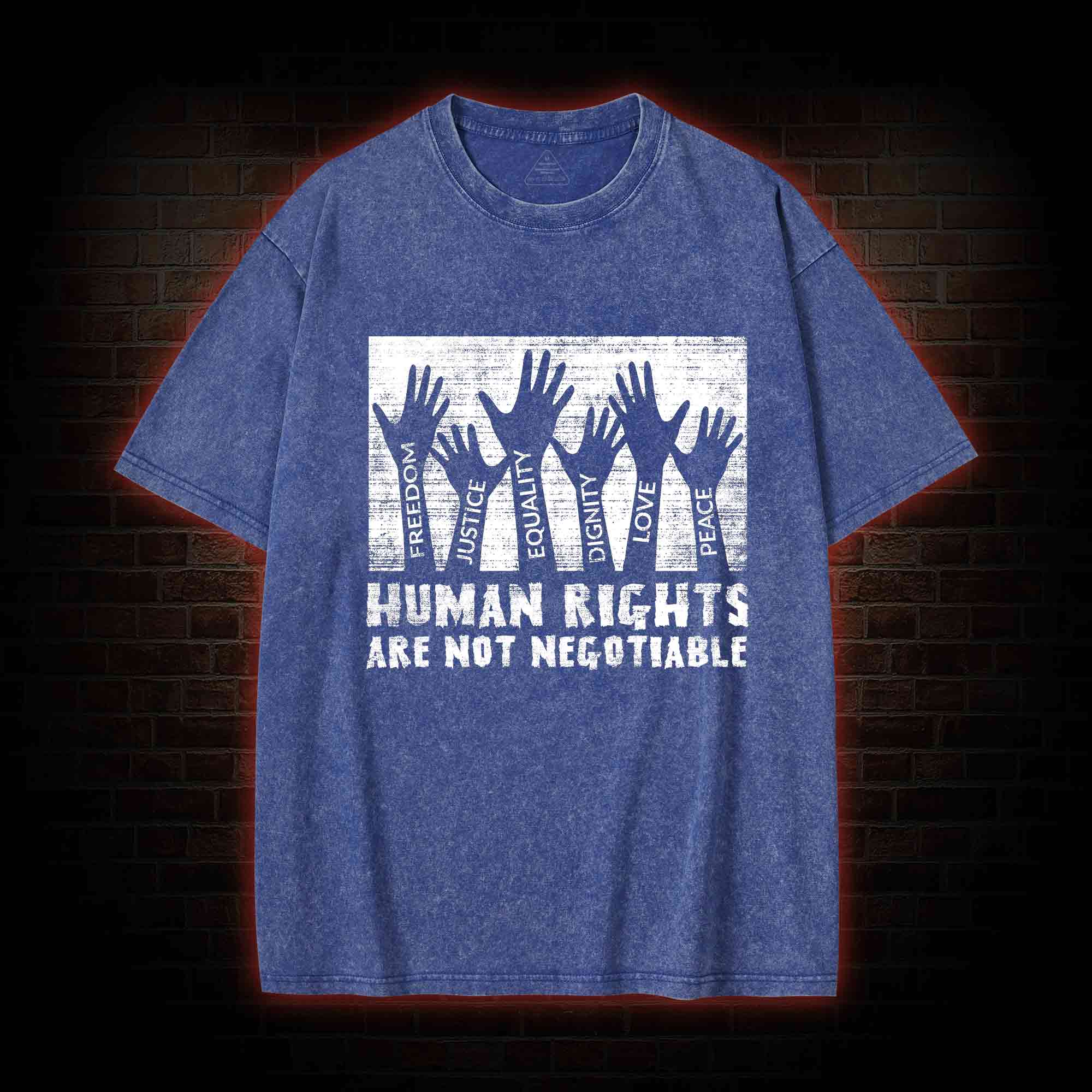 Human Rights are not Negotiable Washed T-shirt