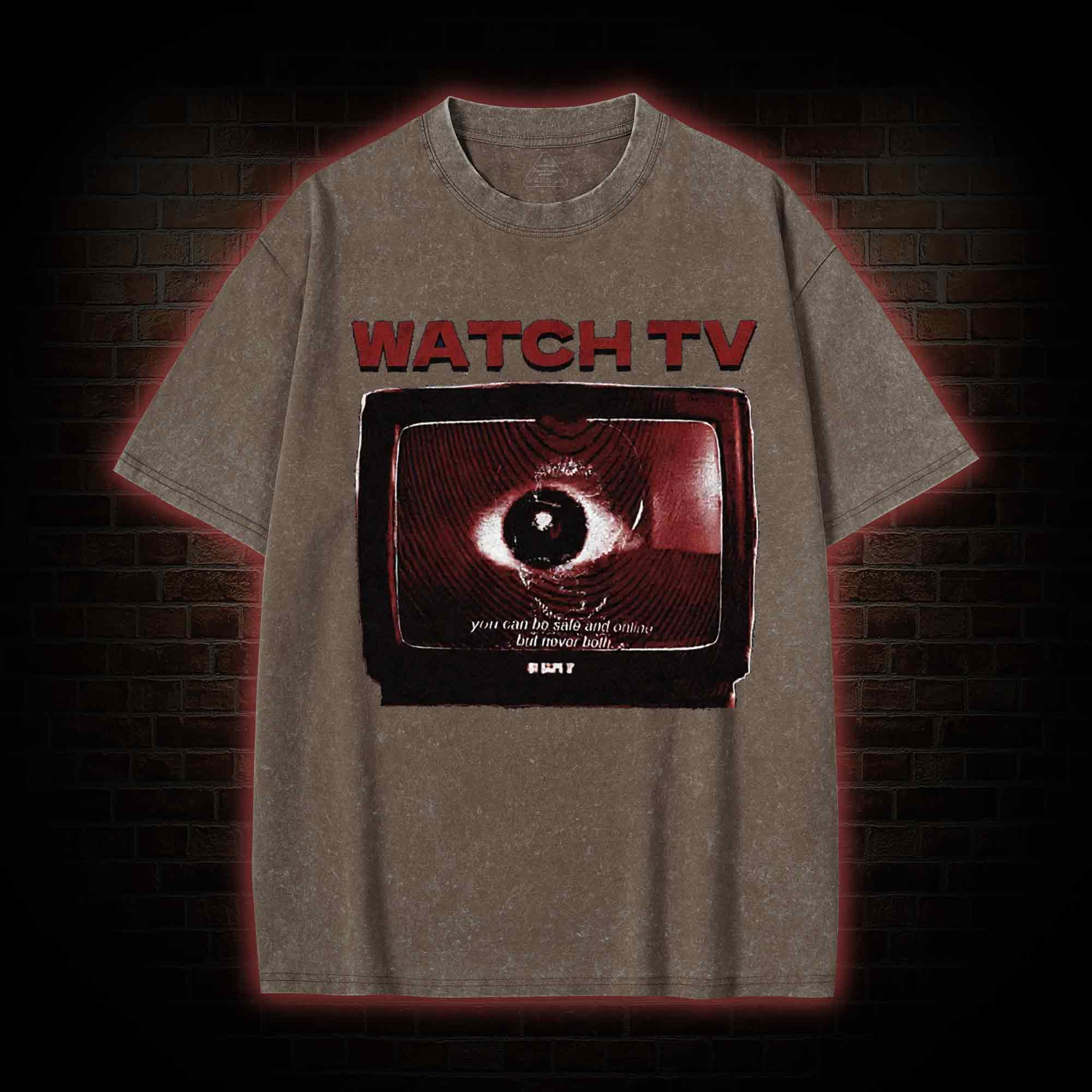 You Can be Safe & Online But Never Both Washed T-shirt