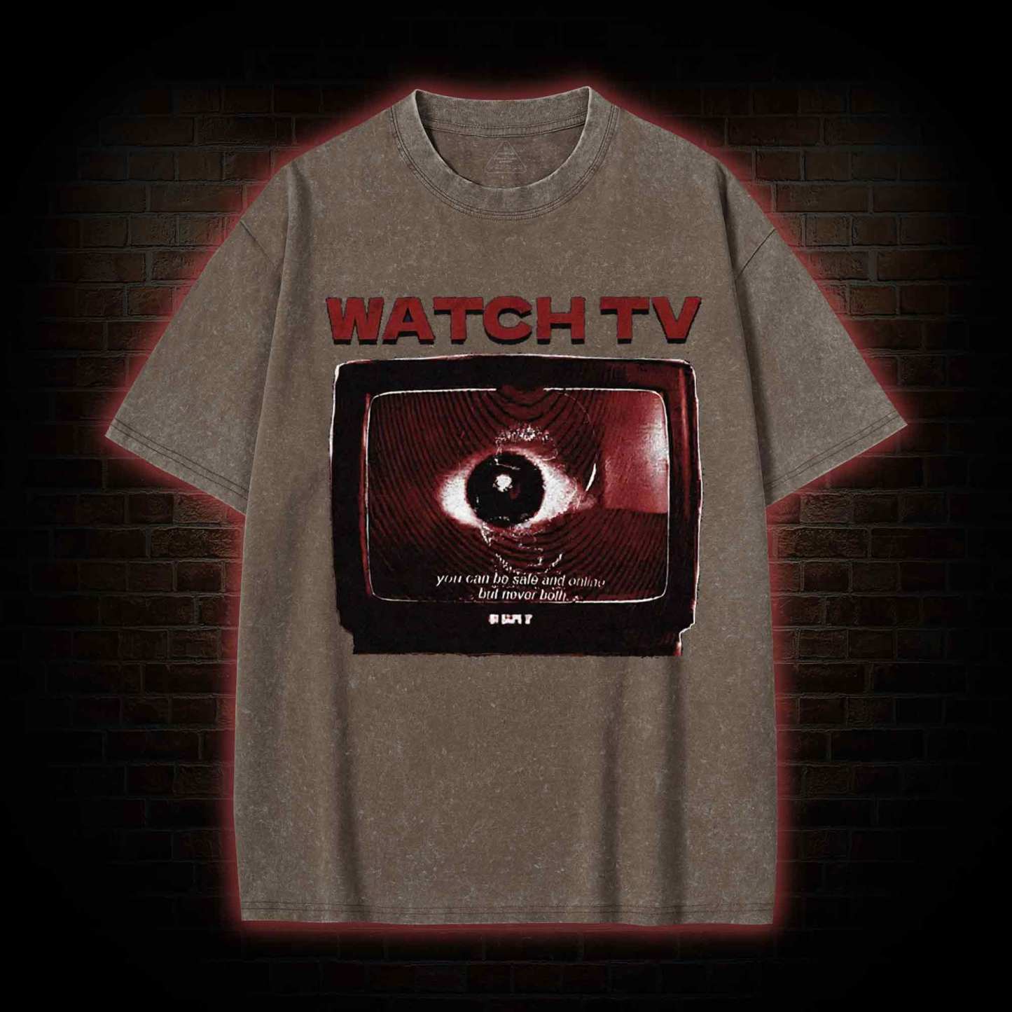 You Can be Safe & Online But Never Both Washed T-shirt