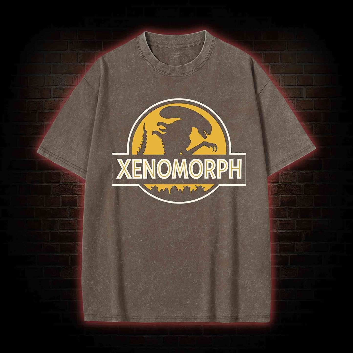 Alien Design Washed T-shirt