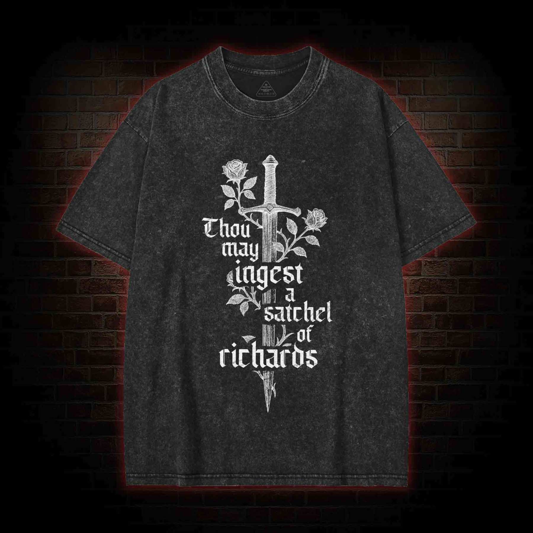 Thou May Ingest A Satchel of Richards Washed T-shirt