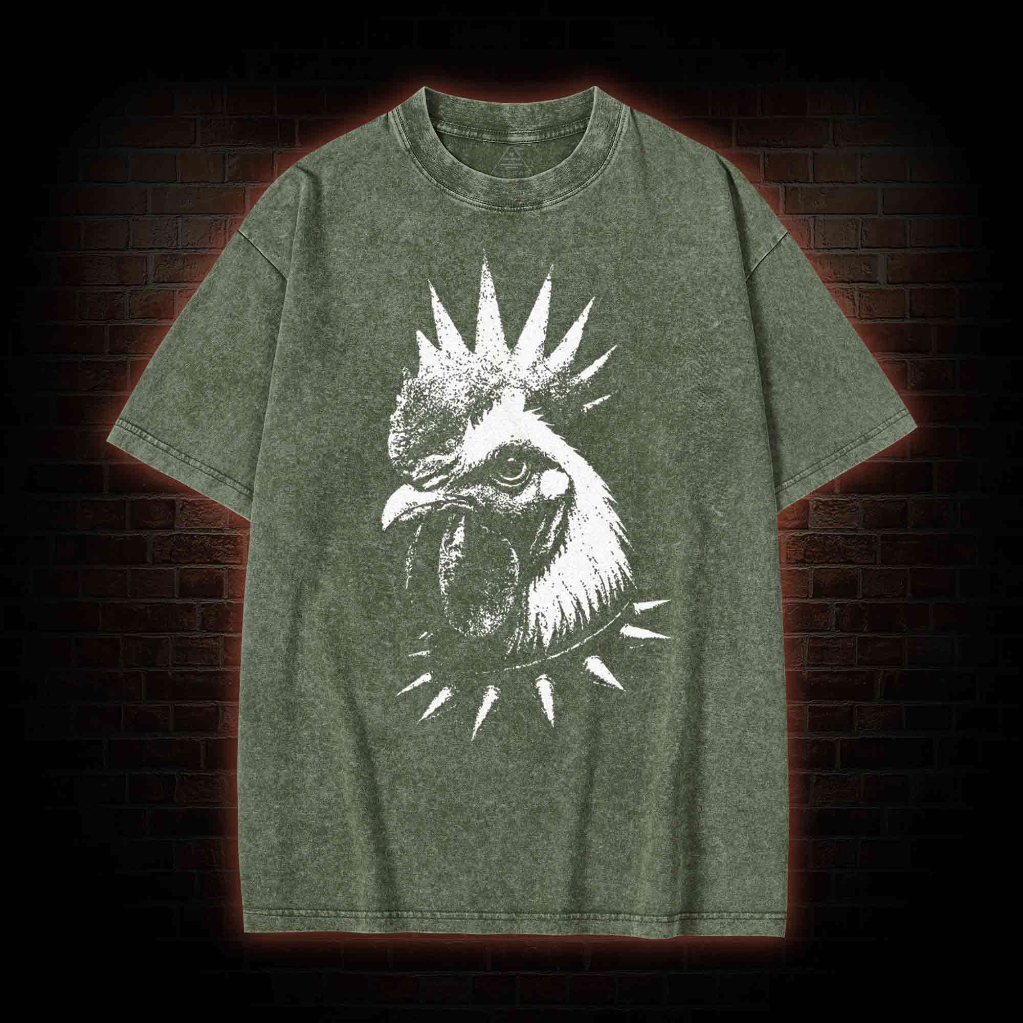Punk Rooster Washed T-shirt