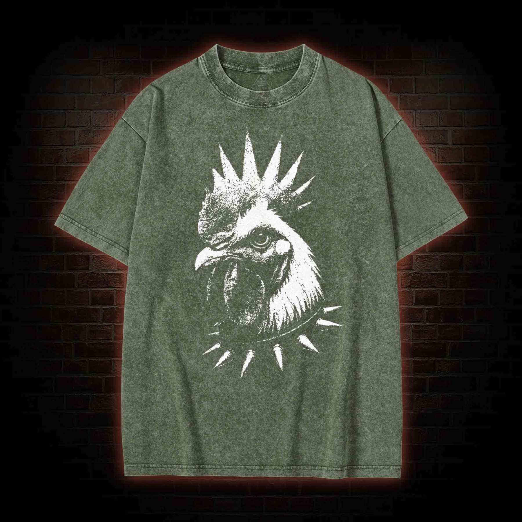 Punk Rooster Washed T-shirt