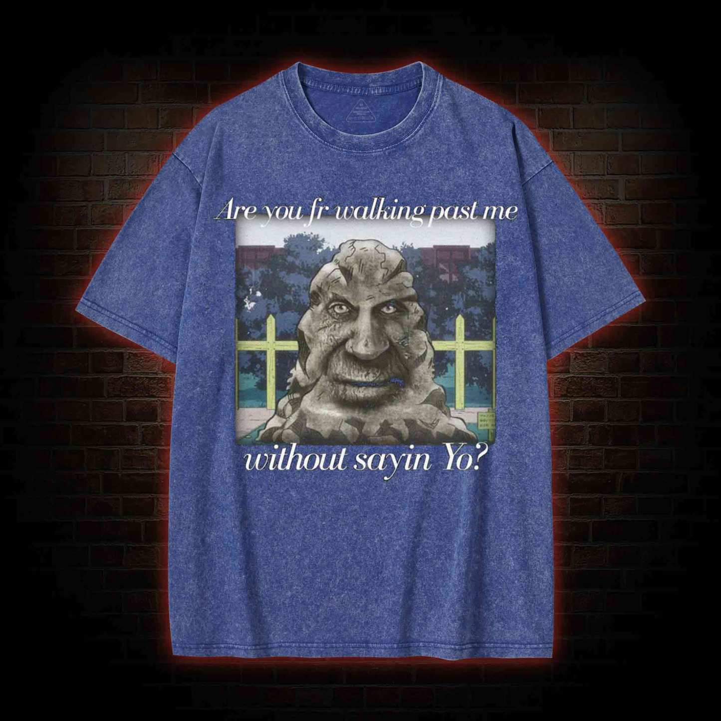 Are You Fr Walking Past Me Without Sayin Yo? Washed T-shirt