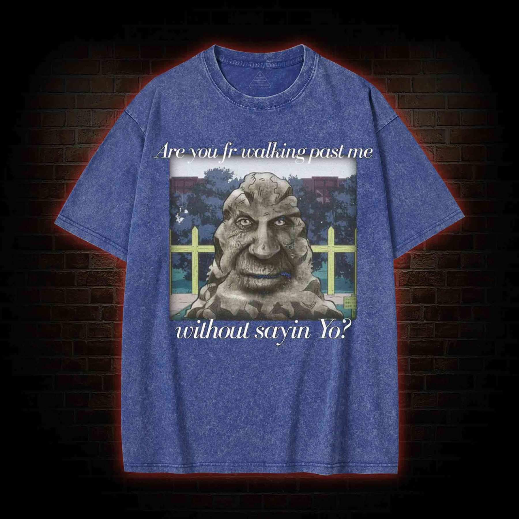 Are You Fr Walking Past Me Without Sayin Yo? Washed T-shirt