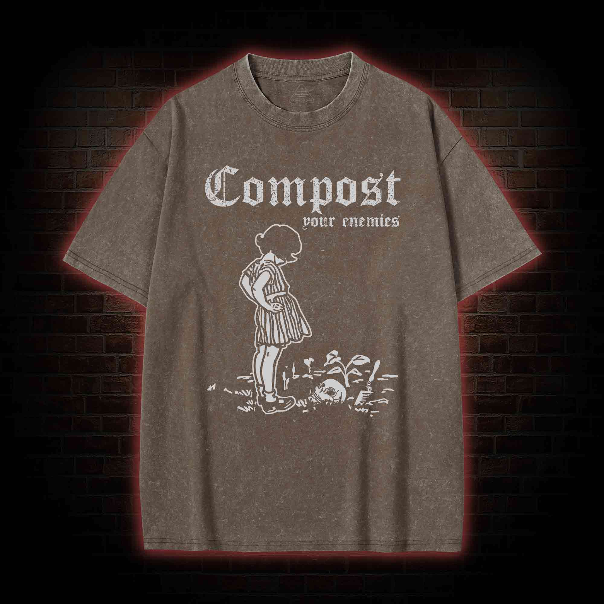 Compost Your Enemies Washed T-shirt