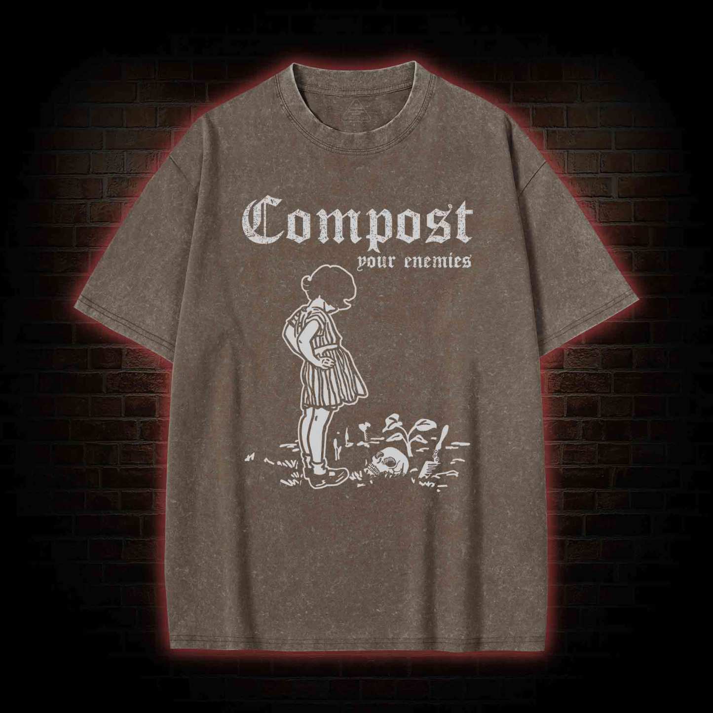 Compost Your Enemies Washed T-shirt