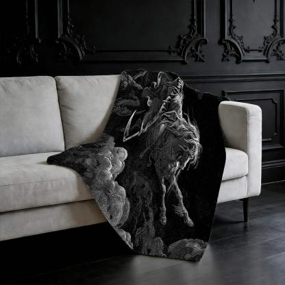 Death on the Pale Horse Flannel Blanket