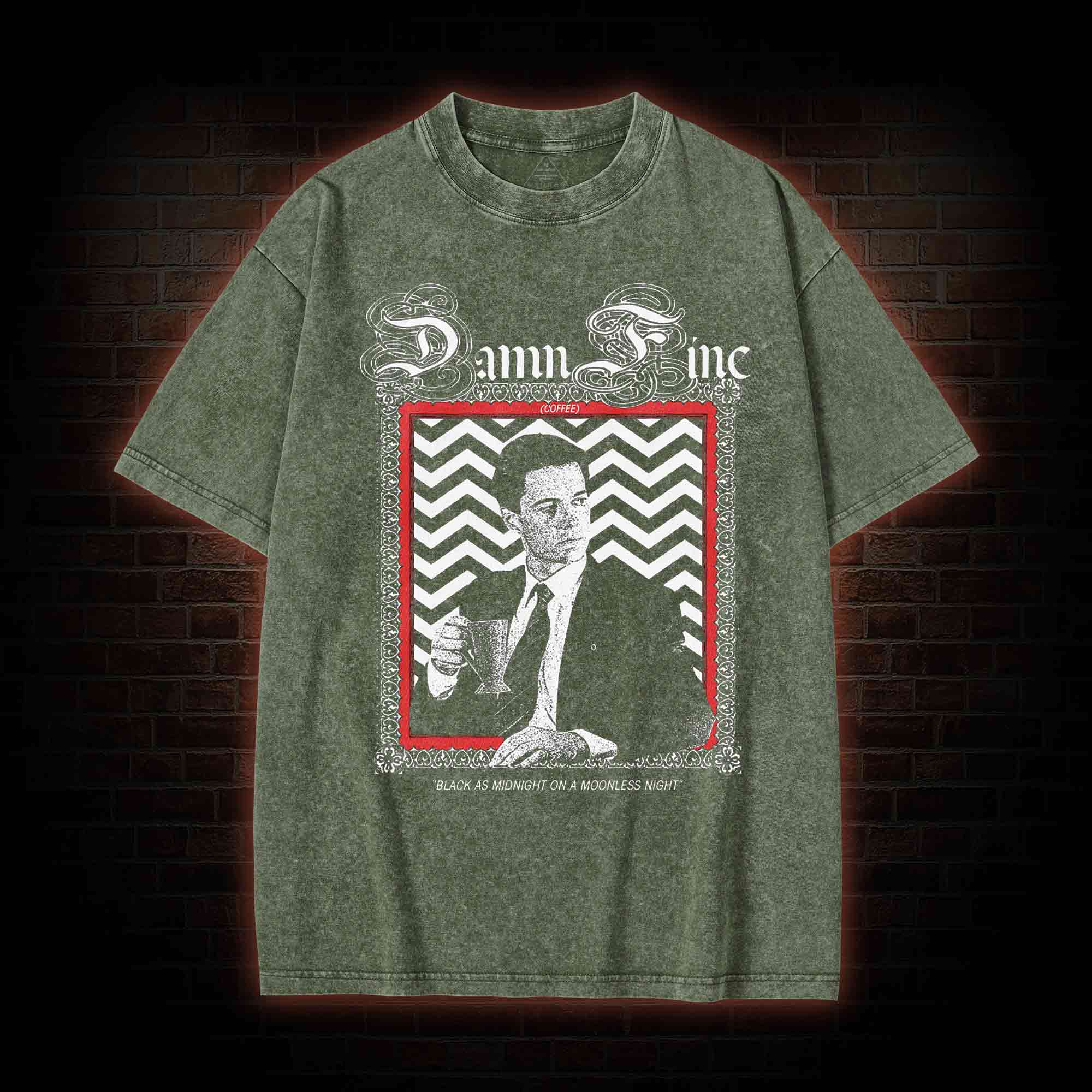 Black as Midnight on a Moonless Night Washed T-shirt