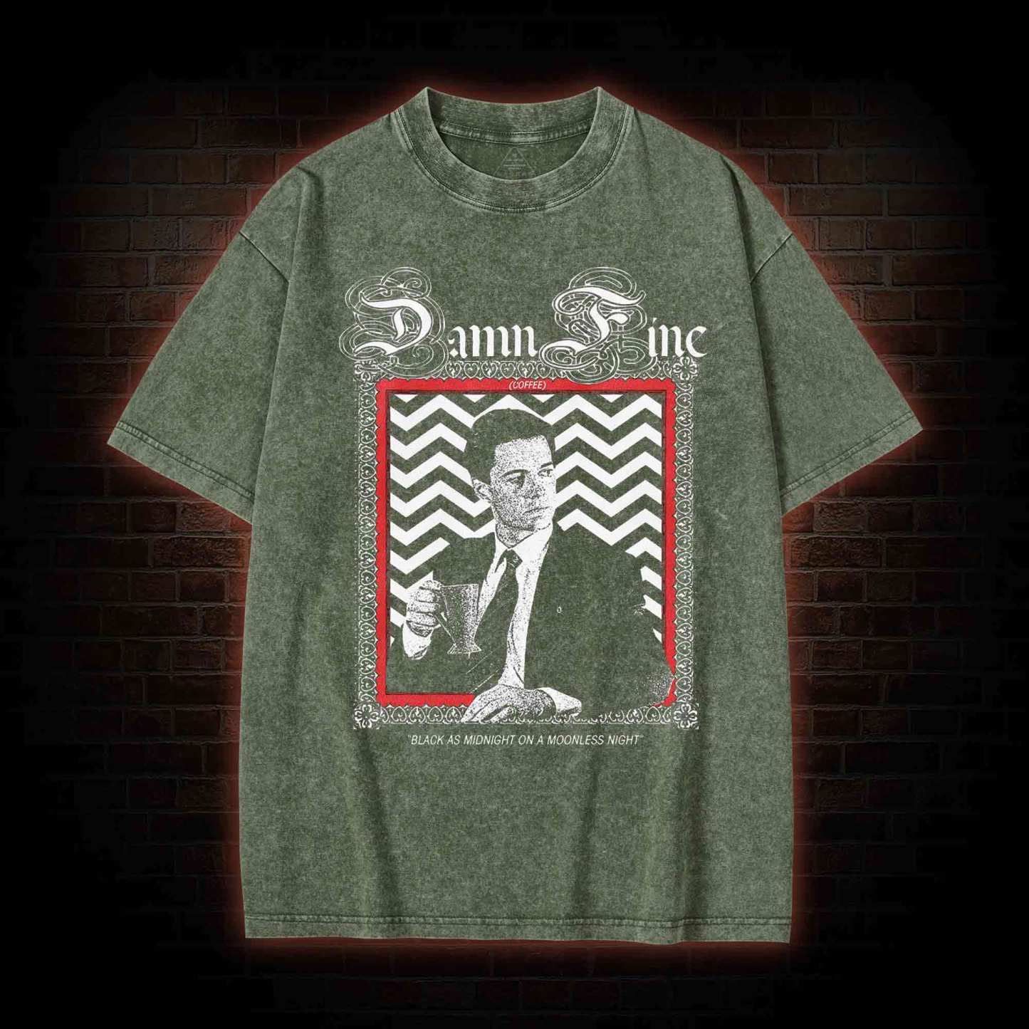 Black as Midnight on a Moonless Night Washed T-shirt