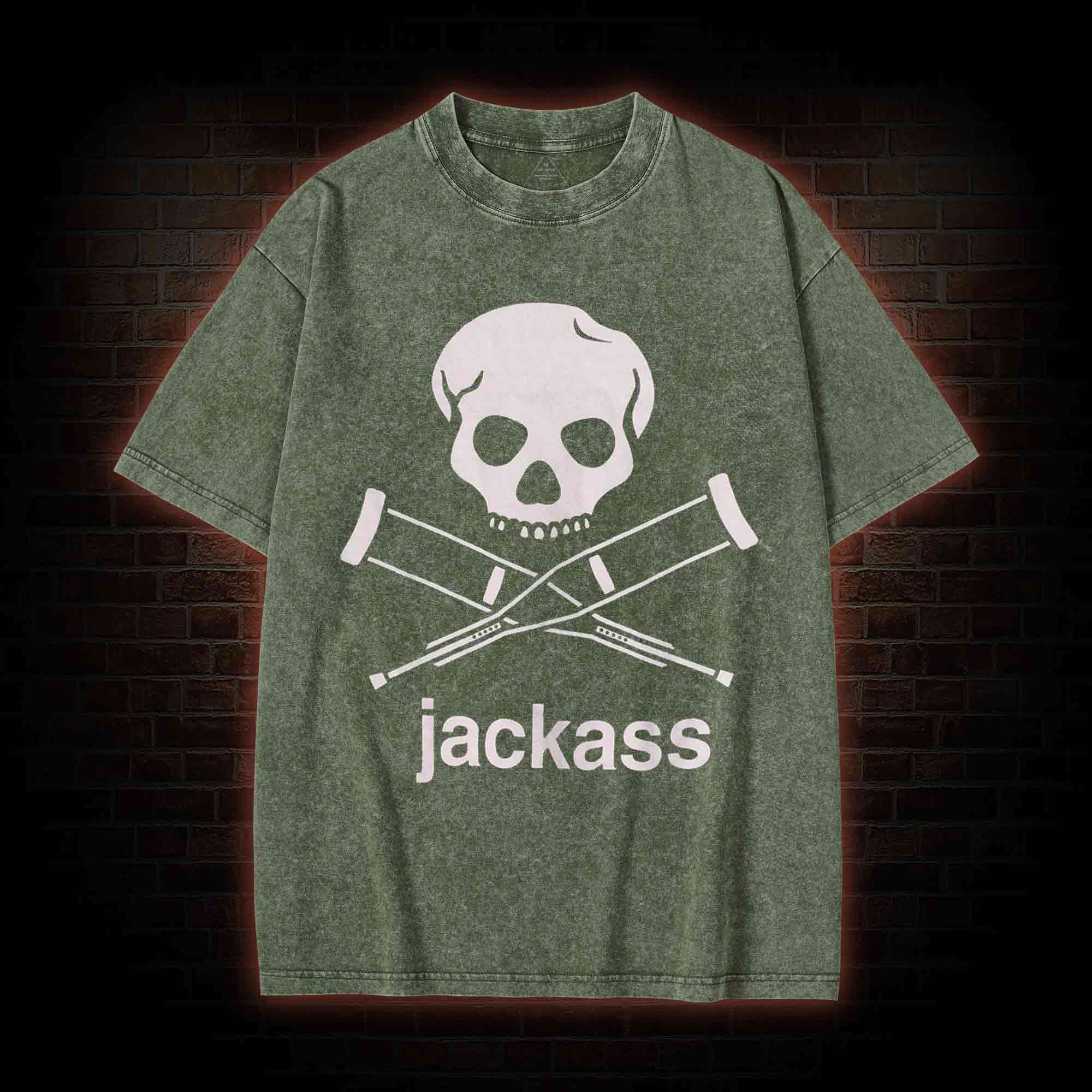 Skull Crutches Washed T-shirt