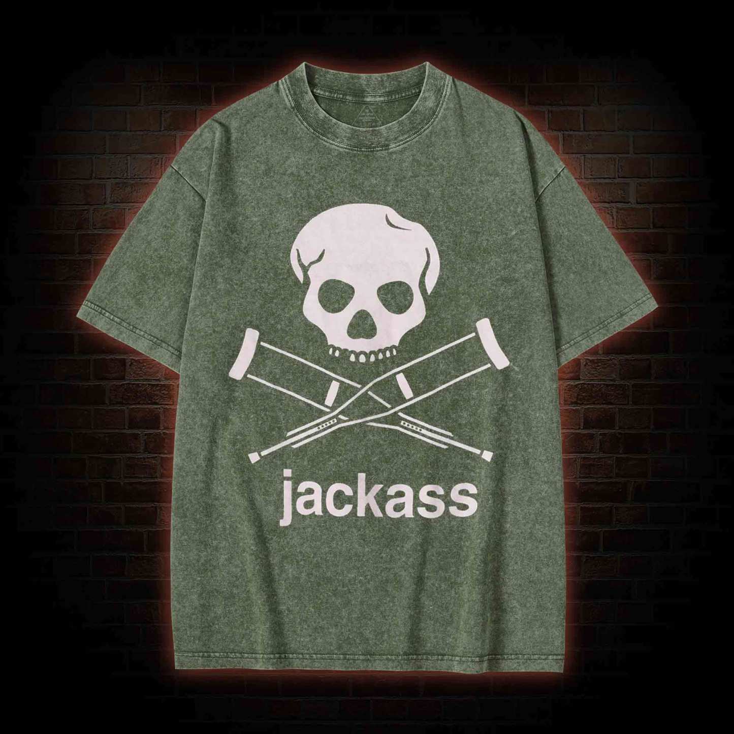 Skull Crutches Washed T-shirt