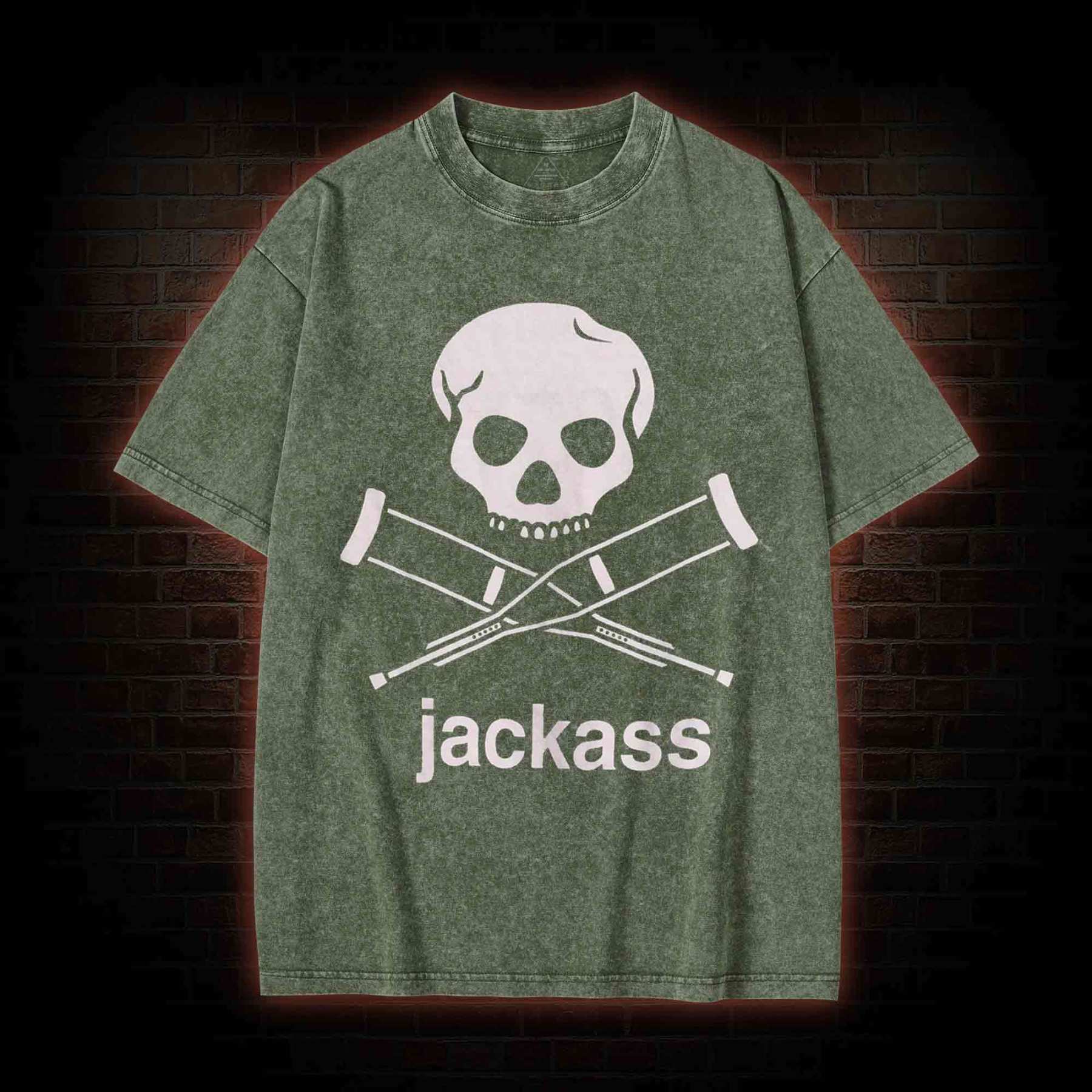 Skull Crutches Washed T-shirt