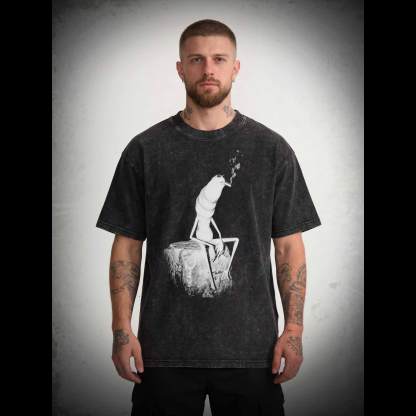 Worm Meme Washed T-shirt