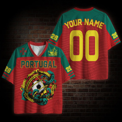 Personalized Armillary Sphere Portugal Mesh Jersey