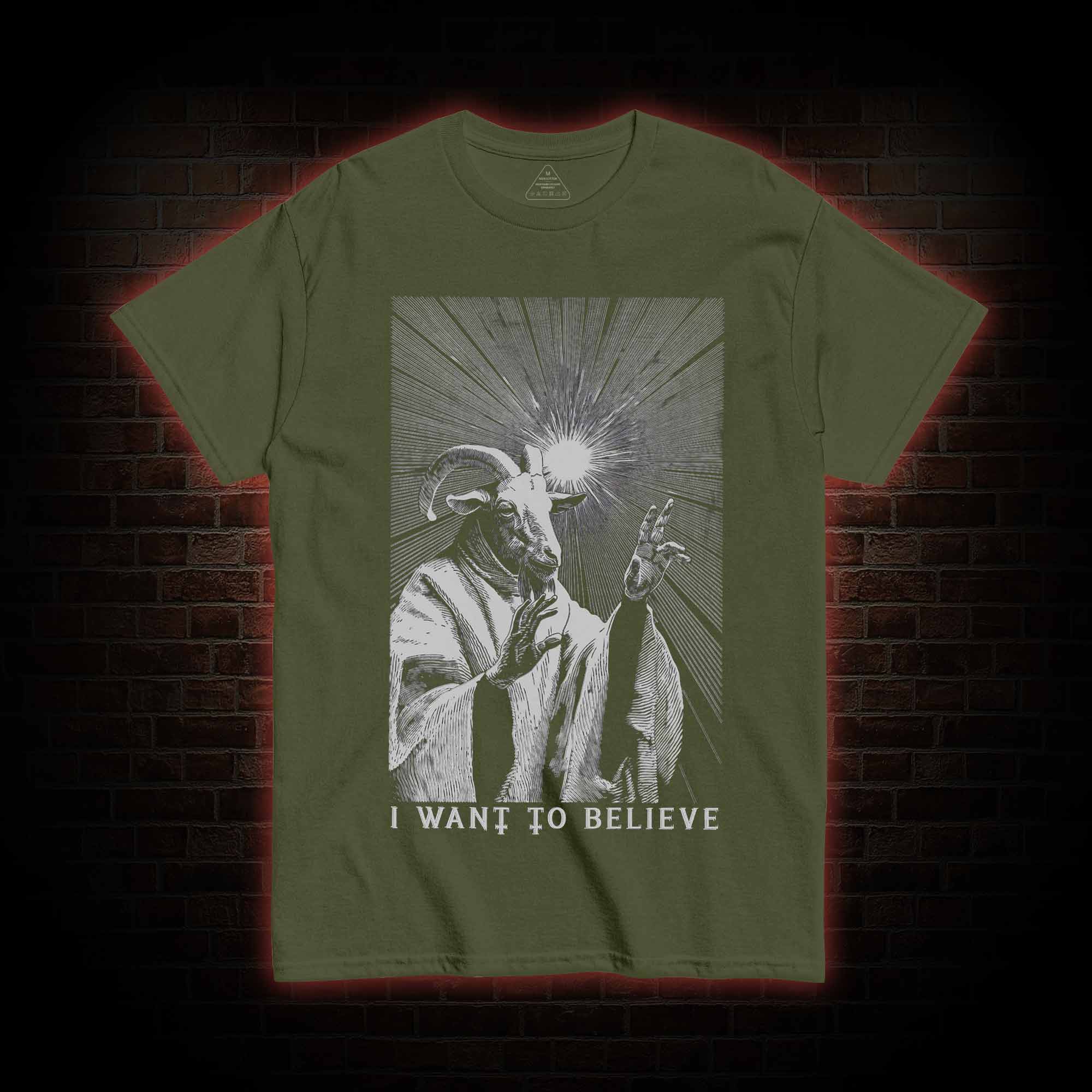 I Want to Believe Goat T-shirt