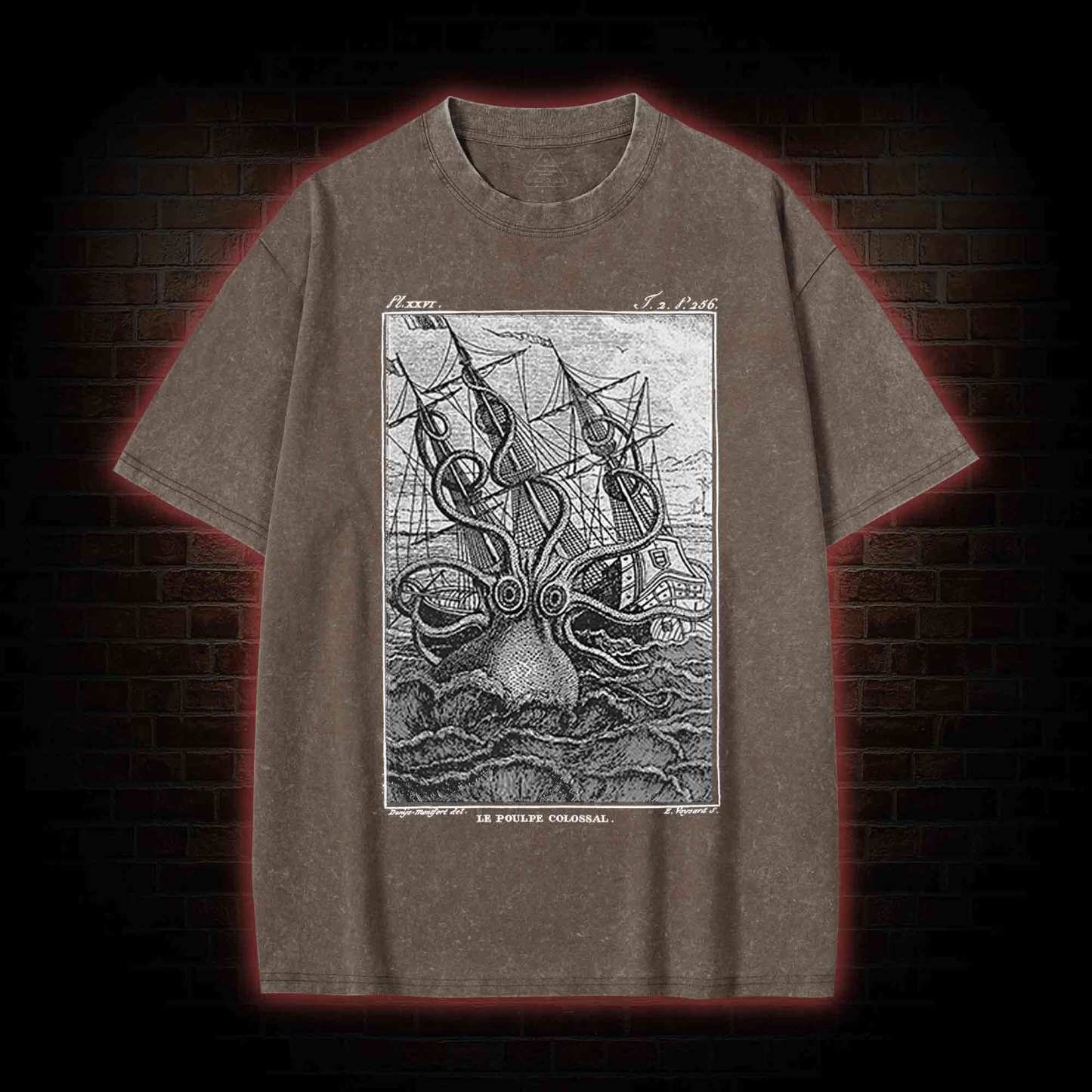 Giant Octopus Washed T-shirt