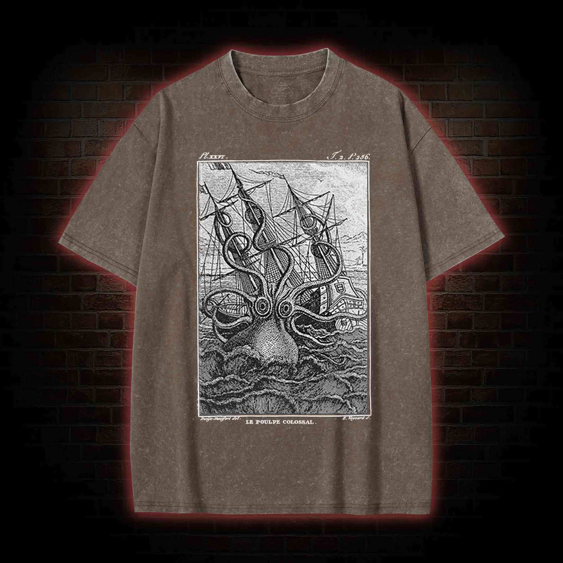 Giant Octopus Washed T-shirt