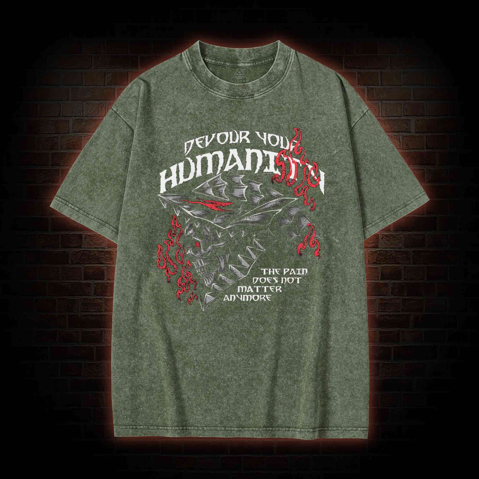 Devour Your Humanity Washed T-shirt