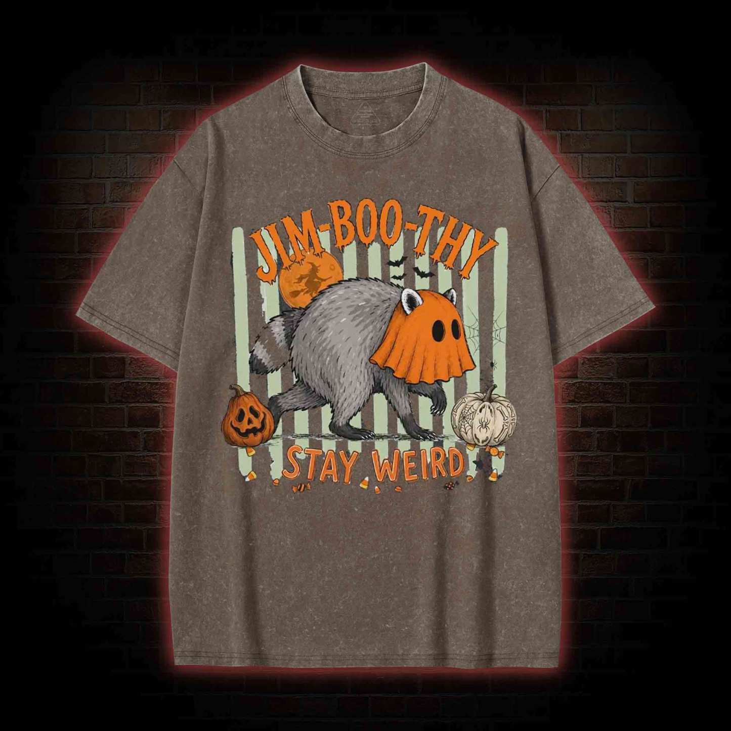 Jim-Boo-Thy Stay Werid Washed T-shirt