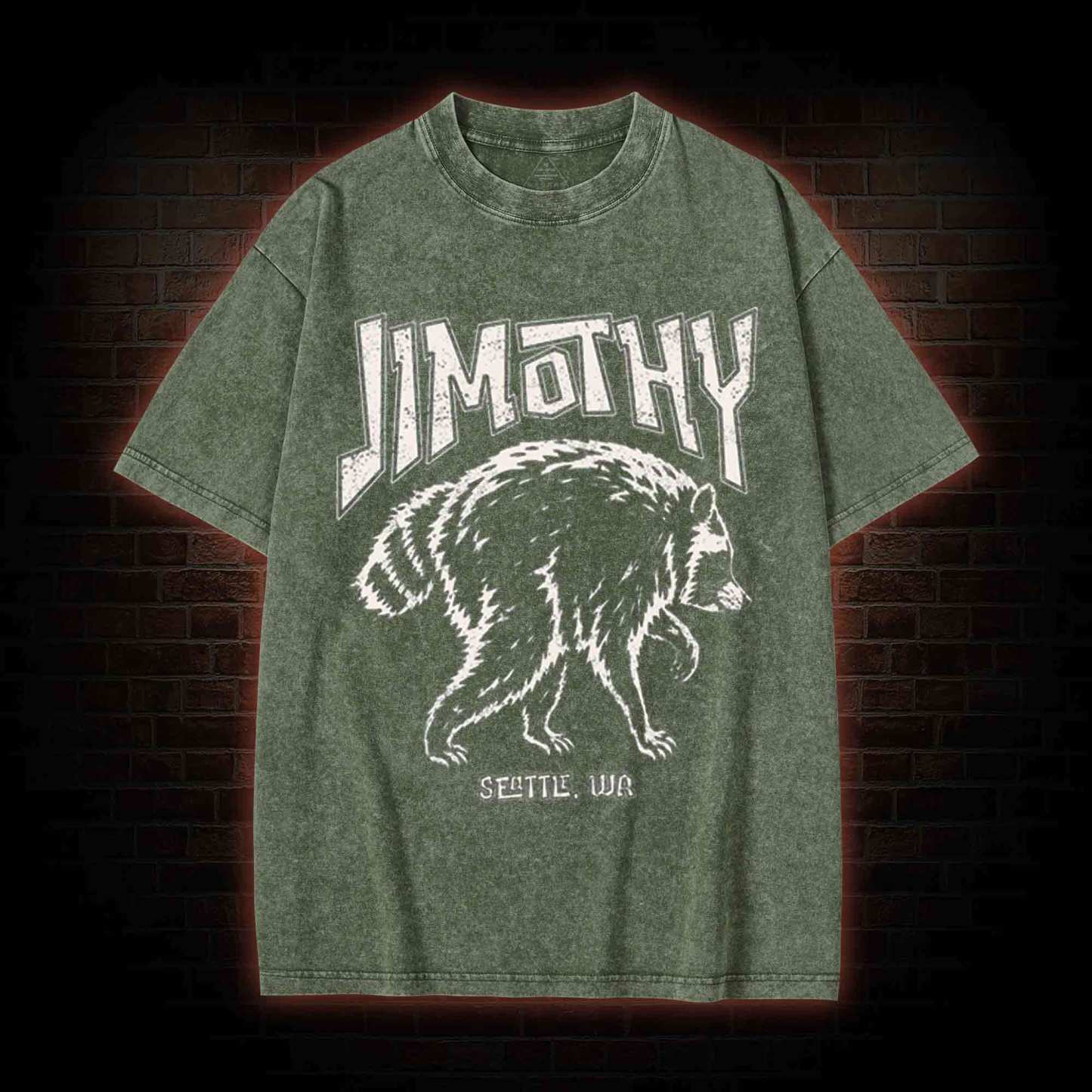 Jimothy Raccoon Meme Washed T-shirt