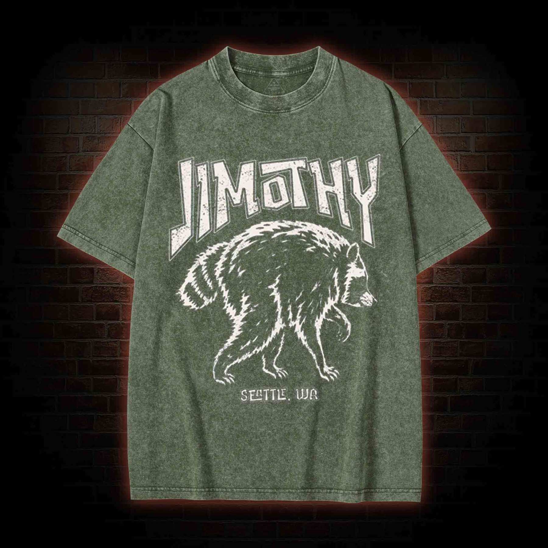 Jimothy Raccoon Meme Washed T-shirt