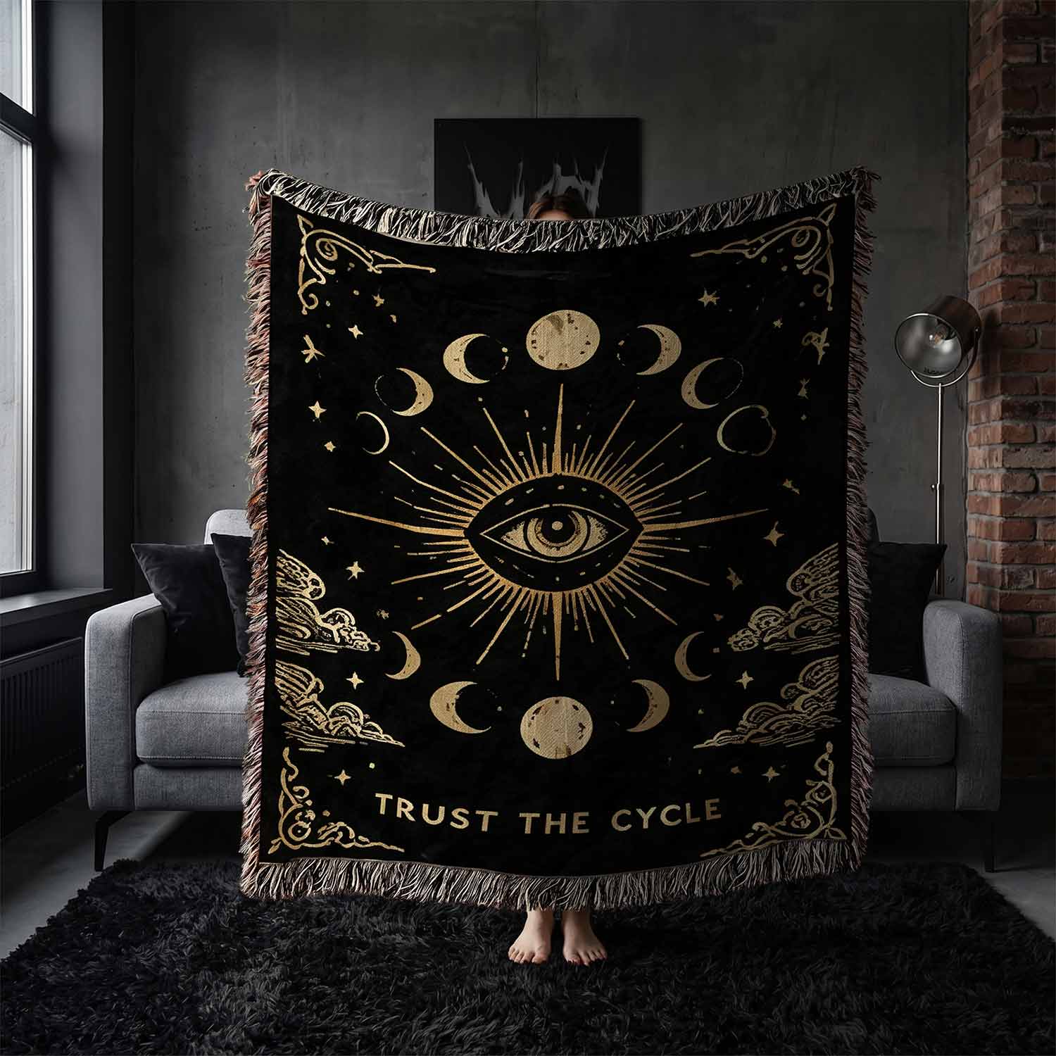 Trust the Cycle Woven Throw Blanket