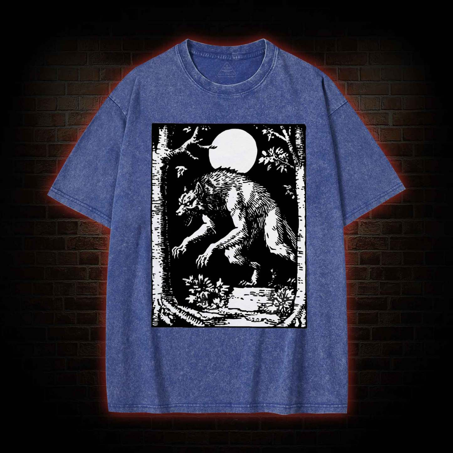 Werewolf Creepy Washed T-shirt