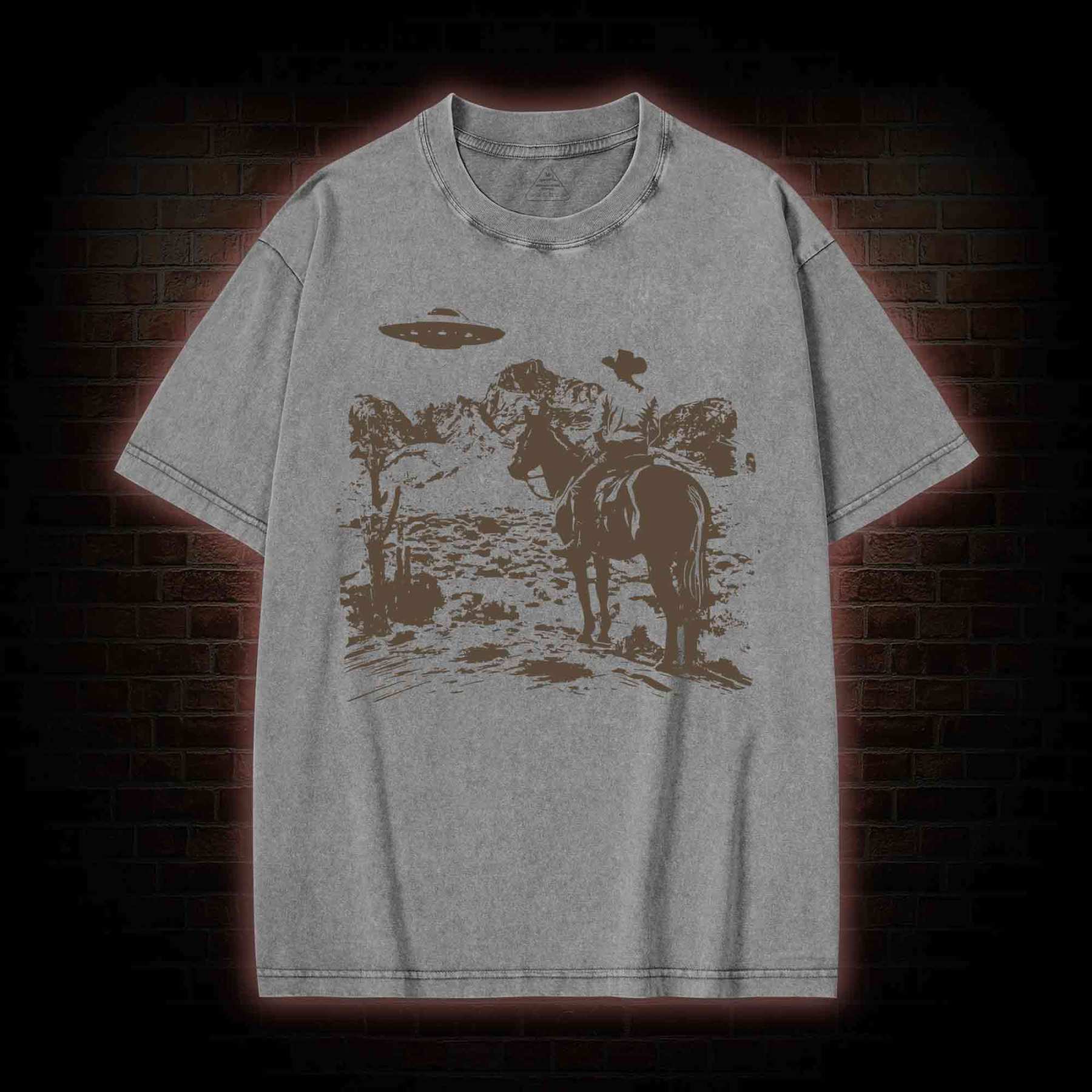 UFO Cowboy Washed T-shirt