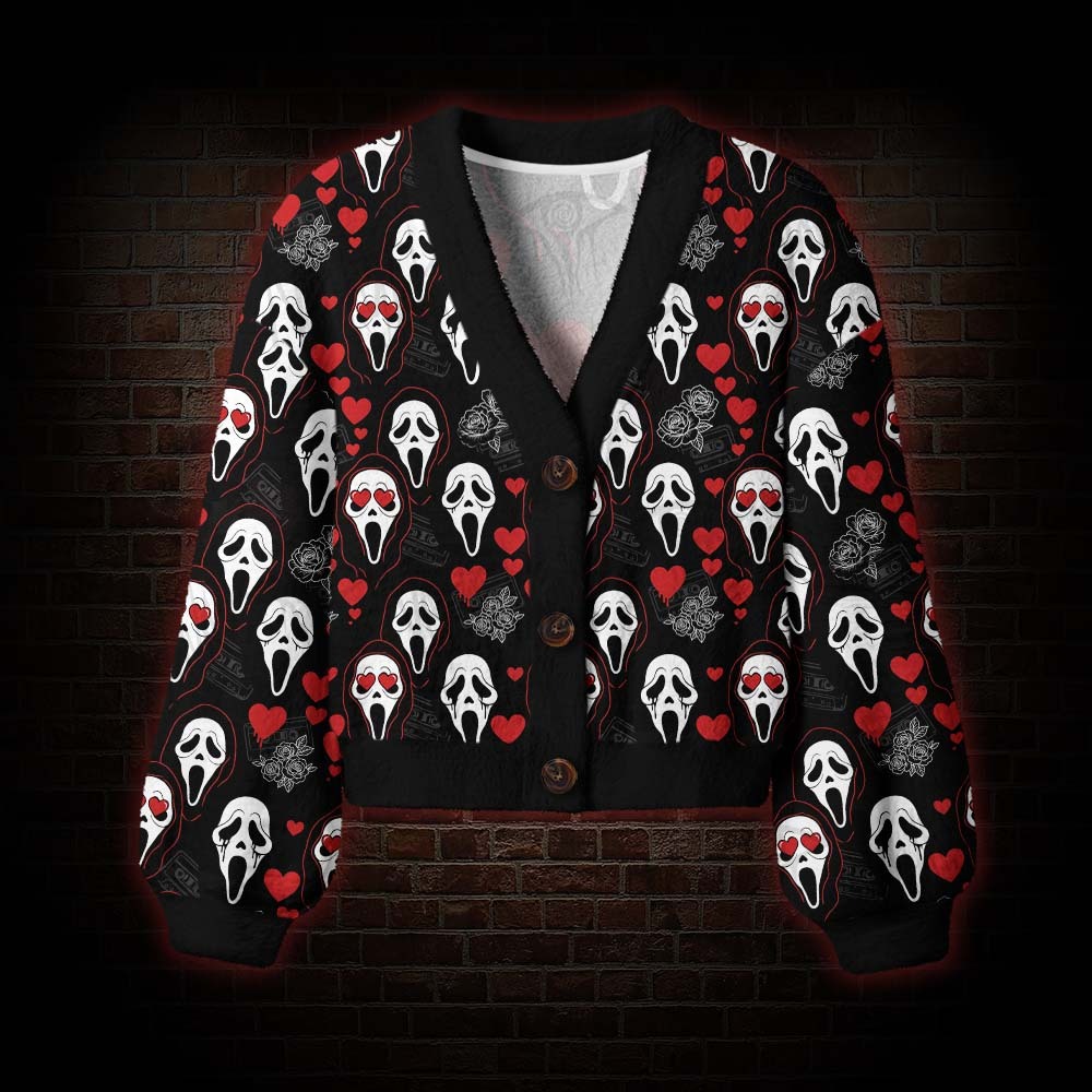 What's your favorite scary movie? Spooky Women's Cardigan Sweater