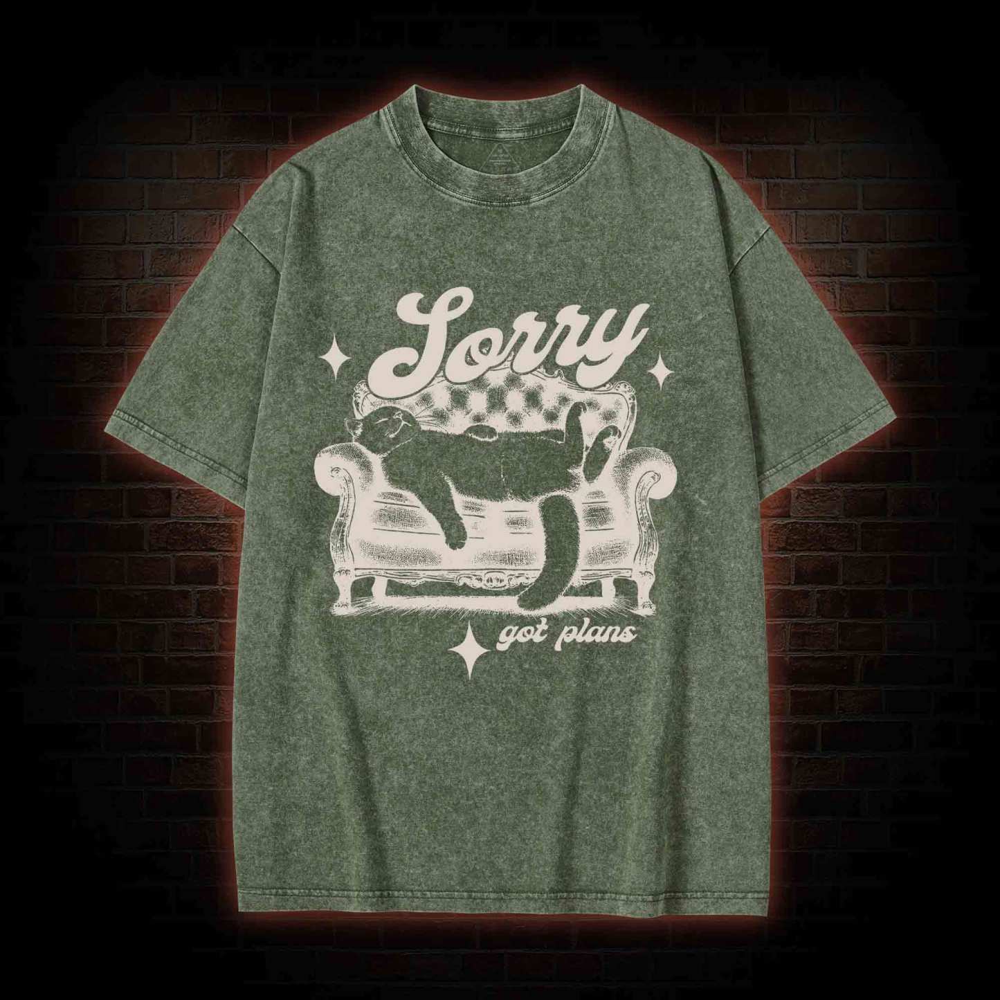 Sorry Got Plan Washed T-shirt