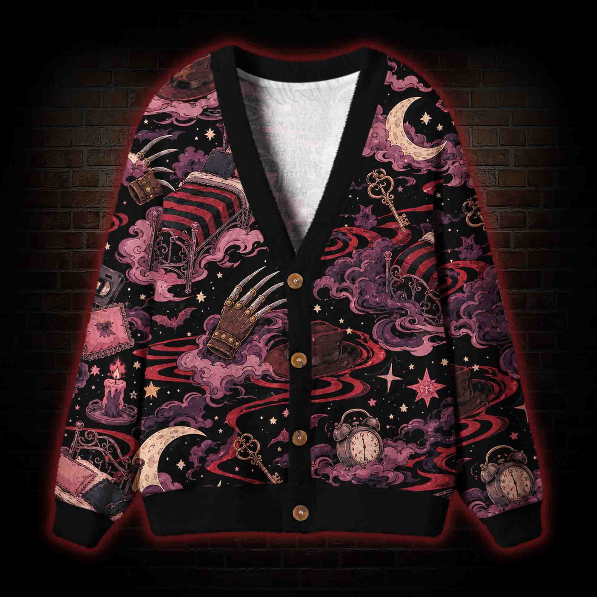 Nightmare Dream Slasher Cardigan Sweater