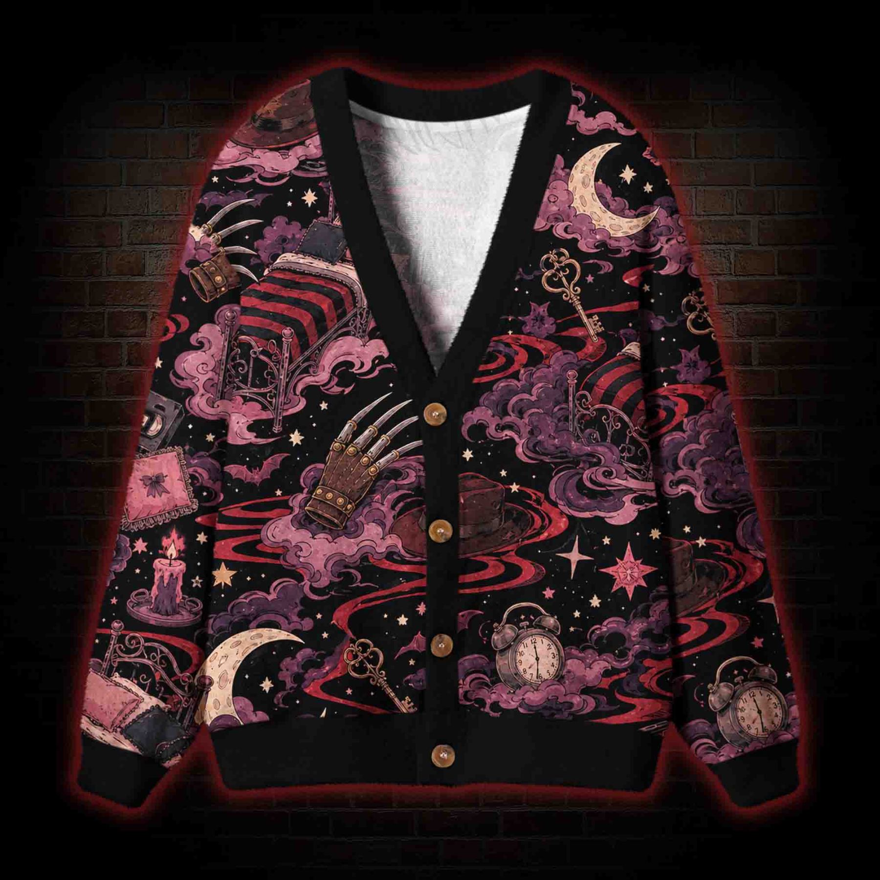 Nightmare Dream Slasher Cardigan Sweater