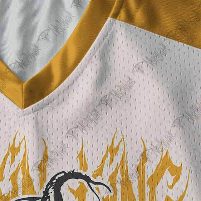 Pumpkin Man Horror V-Neck Long Sleeve Jersey