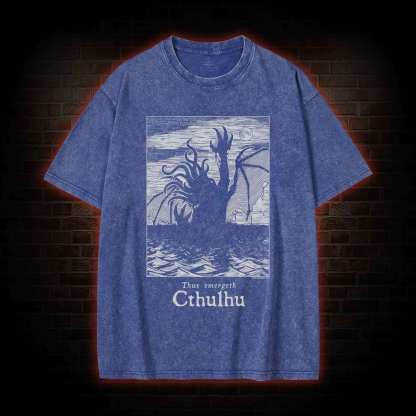 Thus Emergeth Cthulhu Washed T-Shirt