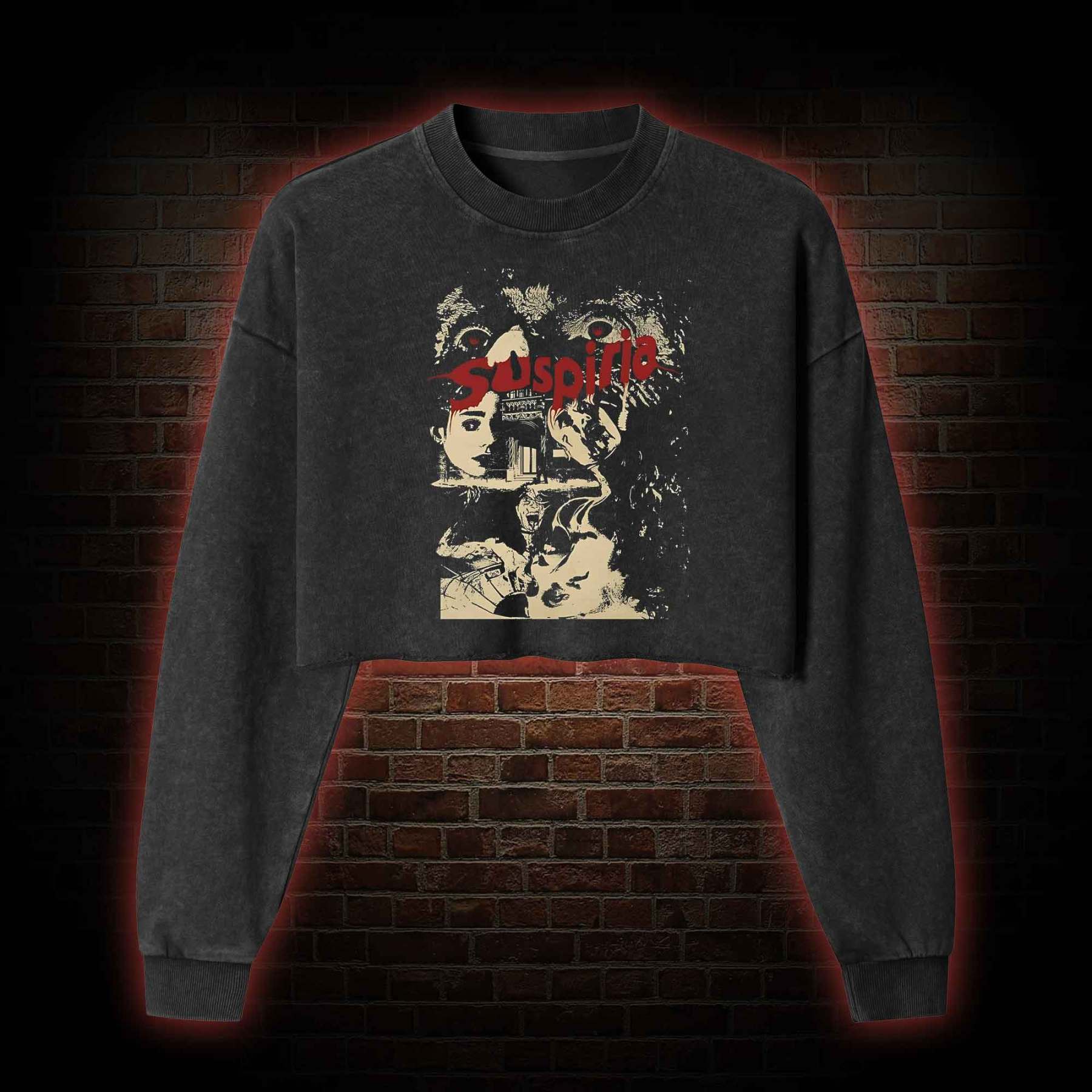 A Coven is a Group of Washed Cropped Sweatshirts