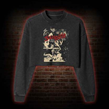 A Coven is a Group of  Washed Cropped Sweatshirts