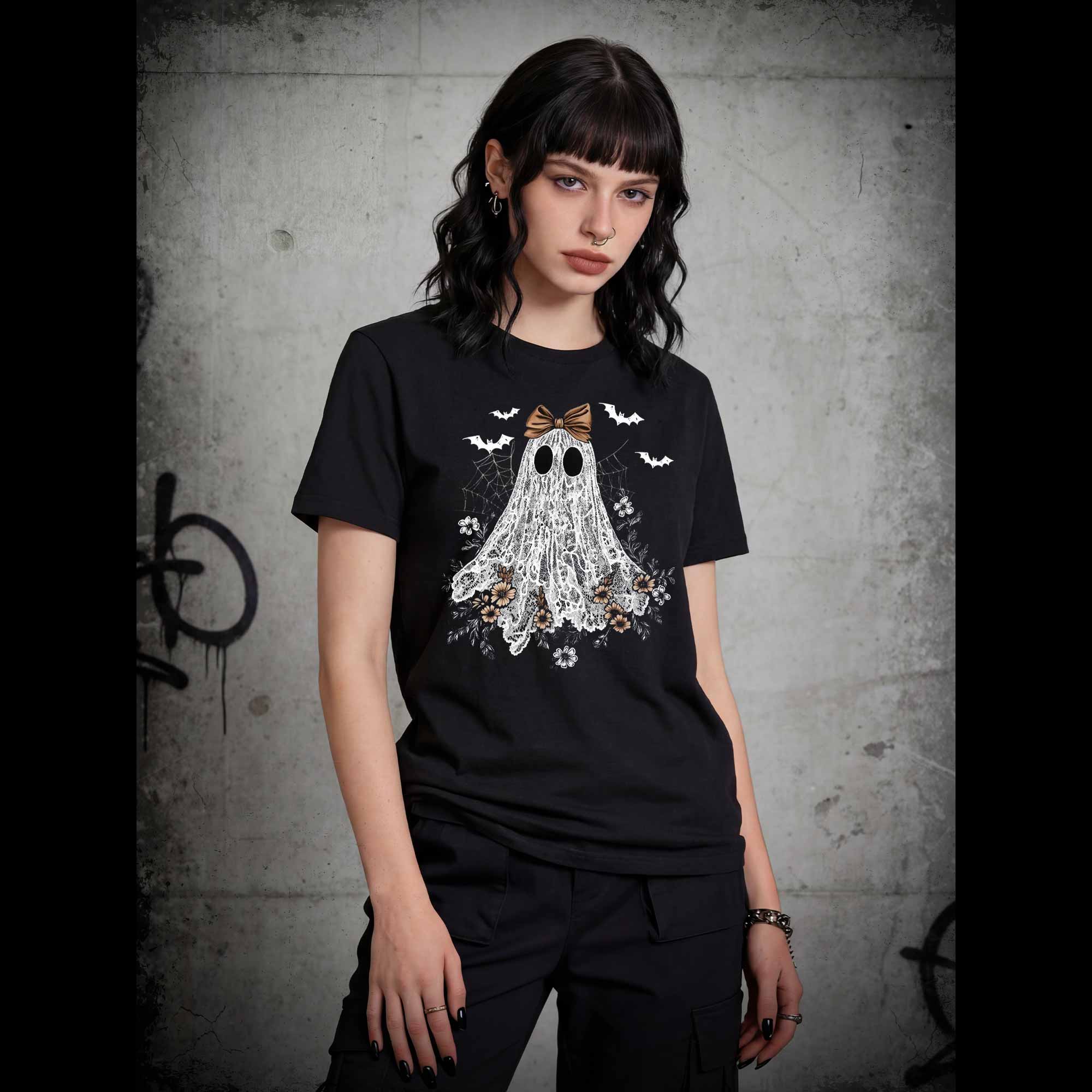 Floral Cute Ghost T-shirt