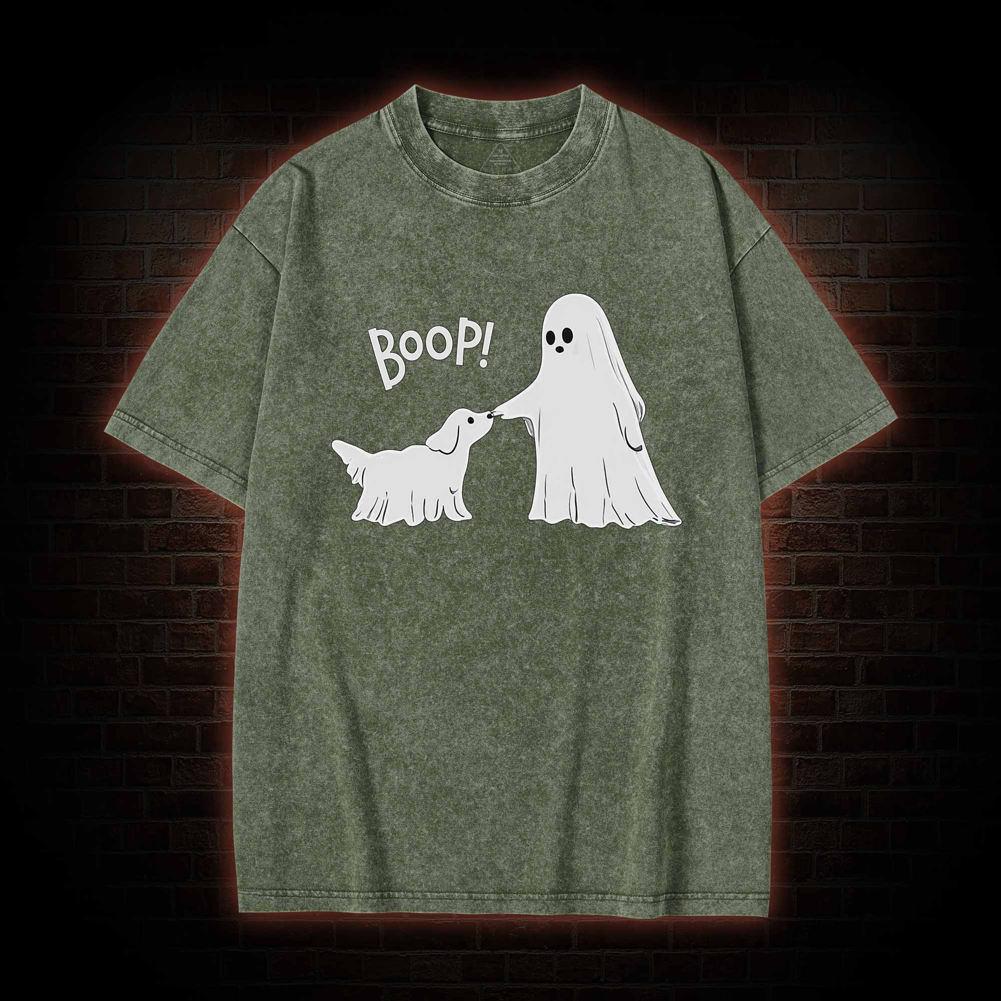Boop Ghost Dog Washed T-shirt