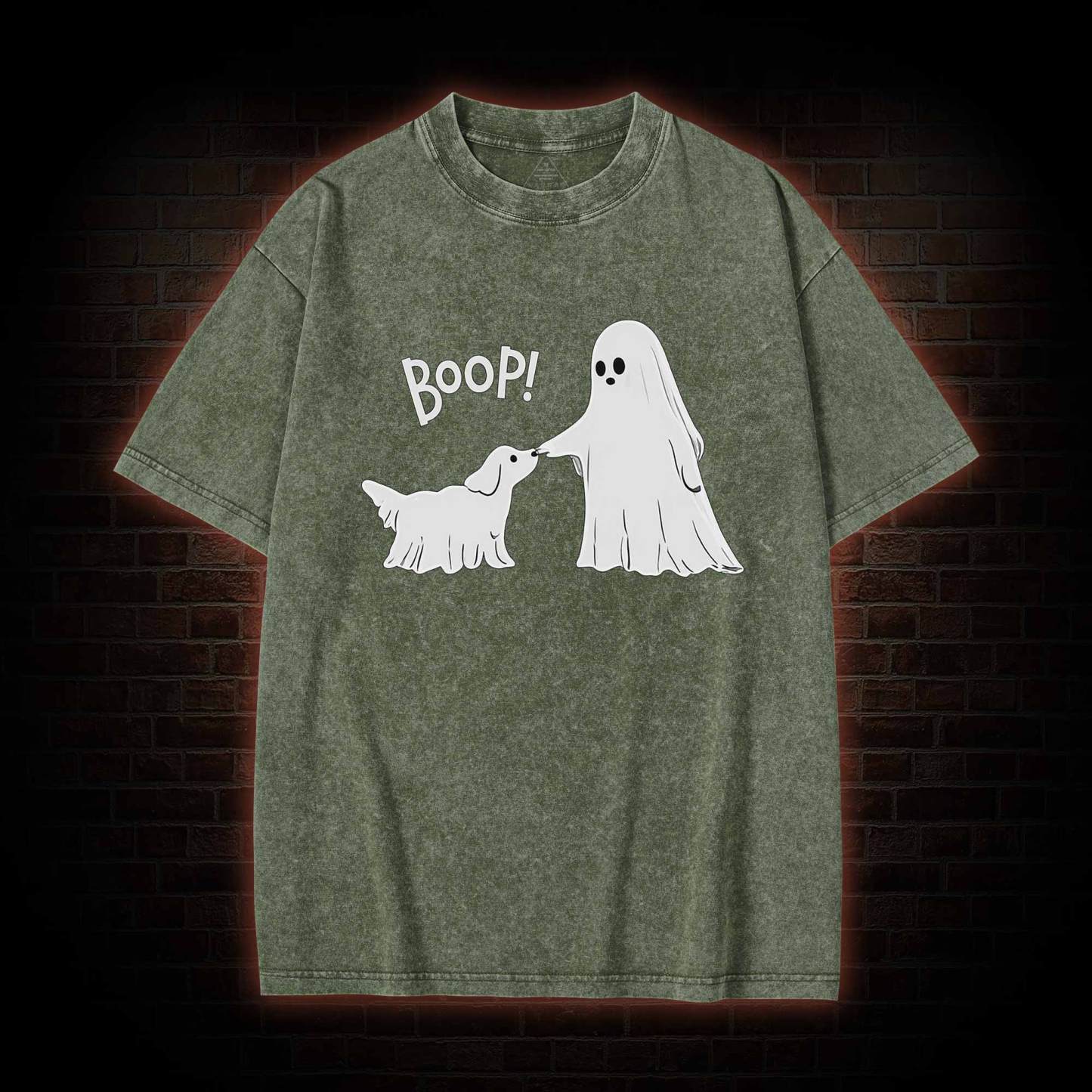 Boop Ghost Dog Washed T-shirt