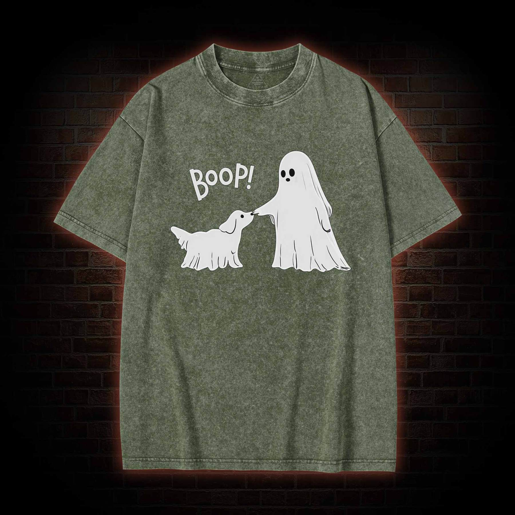 Boop Ghost Dog Washed T-shirt