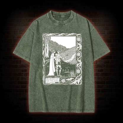 Sir Lancelot and the Witch Hellawes Washed T-shirt