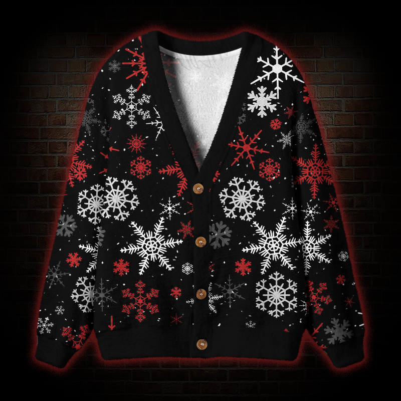 Midnight Snowfall Cardigan Sweater