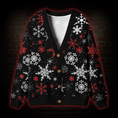 Midnight Snowfall Cardigan Sweater